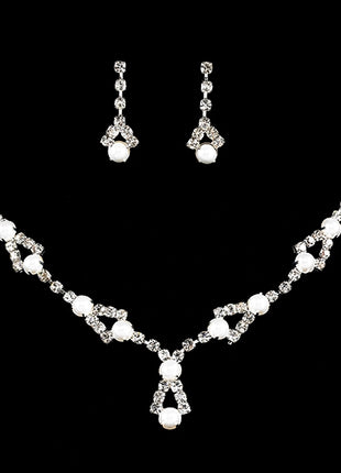 Rhinestone and Pearl Necklace & Earrings Set (Cousin's Concert Attire)-Cousins Concert Attire-SMITH WALBRIDGE BAND PRODUCTS