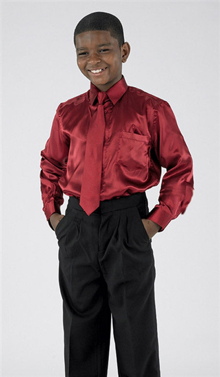 Frank Satin Dress Shirt with Polyester Dress Trousers- Youth-Cousins Concert Attire-SMITH WALBRIDGE BAND PRODUCTS