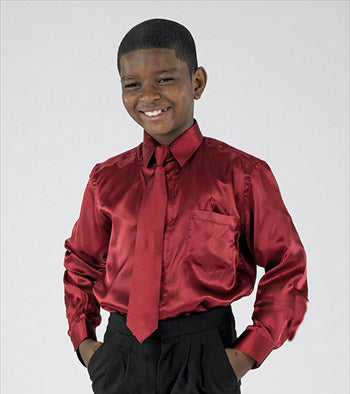 Frank Satin Dress Shirt with Matching Tie and Hanky-Youth sizing-Cousins Concert Attire-SMITH WALBRIDGE BAND PRODUCTS