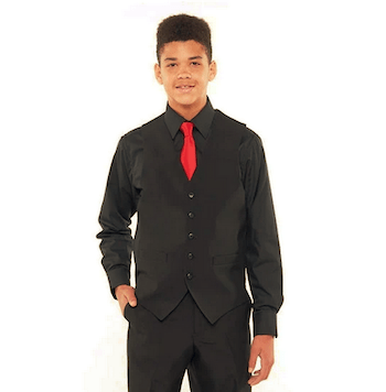 Isaiah Dress Black Shirt, Vest and Tie Package-Cousins Concert Attire-SMITH WALBRIDGE BAND PRODUCTS