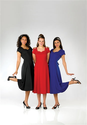Rachel Cap Sleeve Swing Dress (Youth)-Cousins Concert Attire-SMITH WALBRIDGE BAND PRODUCTS