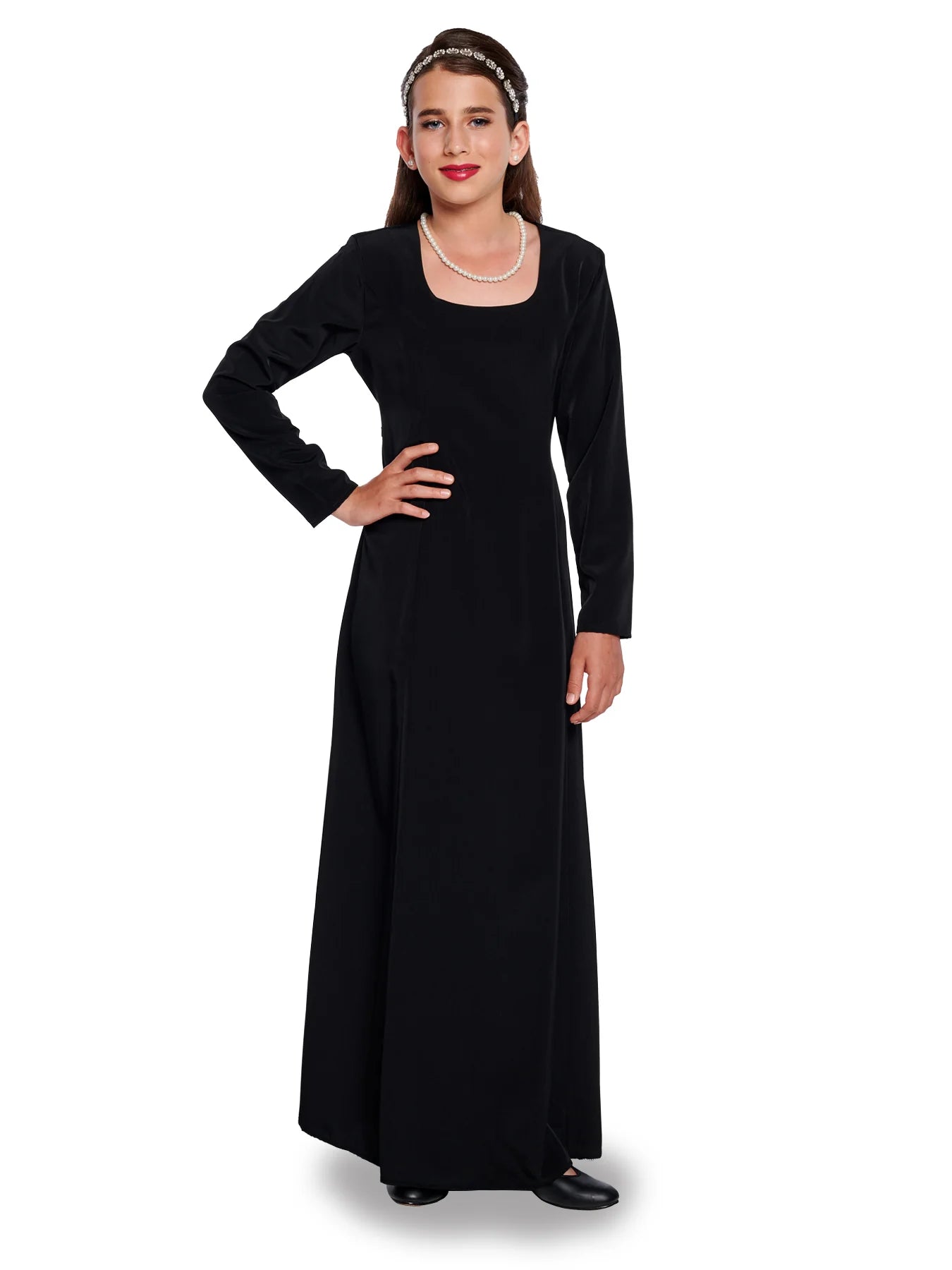 LILLIAN (Style #101Y) - Scoop Neck Long Sleeve Dress - Youth - guardcloset Black / Youth 8 LILLIAN (Style #101Y) - Scoop Neck Long Sleeve Dress - Youth - guardcloset Black / Youth 8