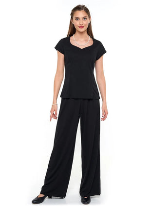1110-Lizzie-Palazzo-Pants-with-black-cap-sleeve-top