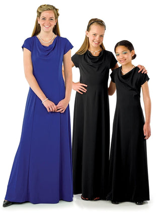 Pippa - Cowl Neck Cap Sleeve Concert Dress - Style 113 - Smith Walbridge Band Products