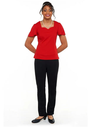 1166-Ellie-straight-leg-pull-on-pants-Cousins-Concert-Attire-red-top