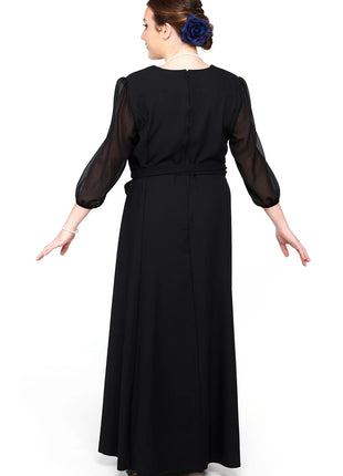 152-Brianna-Georgette-Sleeve-gown-Cousins-Concert-Attire-back-view-full