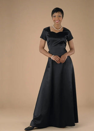 203-Sarah-black-satin-Cousins-Attire-dress-adult