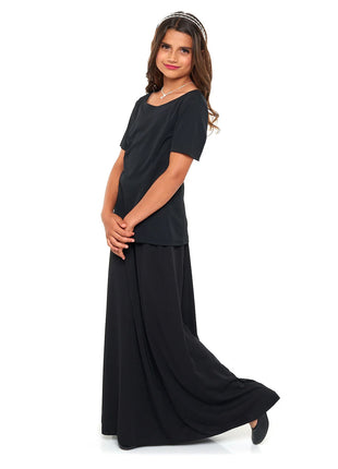 2201Y-Melony-Youth-Girls-Crew-Neck-Short-Sleeve-Top-Cousins-Concert-Attire-front