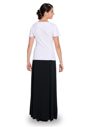 2205-Gwen-blouse-white-3220-Rosalena-skirt-separates-back-view-Cousins-concert-attire