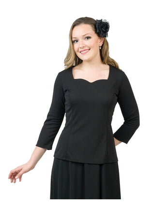 2206-Kaylee-Concert-Blouse-Sweetheart-Neck-3-4-sleeve-cousins-concert-attire