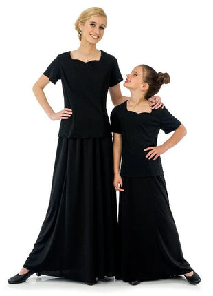 2220-2220Y-Tatiana-adult-youth-with_2203-Daphne-short-sleeve-blouse-cousins-concert-attire