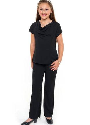 2433Y-Priscilla-Youth-Girls-Cowl-Neck-Cap-Sleeve-Top-Cousins-Concert-Attire