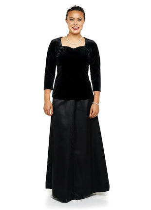 3220-Rosalena-satin-skirt-with-black-velvet-top-cousins-concert-attire