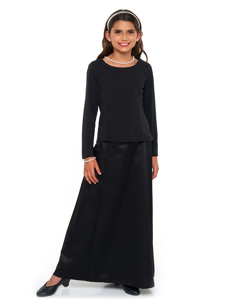 3220Y-Rosalena-Youth-Girls-Floor-Length-Satin-Skirt-Cousins-Concert-Attire-front