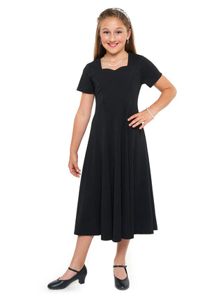 403Y-Valentina-Youth-Girls-Sweetheart-Neck-Short-Sleeve-Short-Swing-Dress-Cousins-Concert-Attire