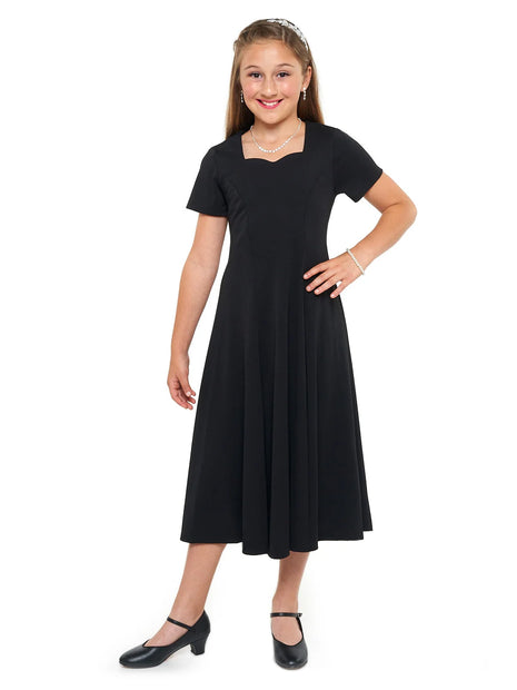 403Y-Valentina-Youth-Girls-Sweetheart-Neck-Short-Sleeve-Short-Swing-Dress-Cousins-Concert-Attire