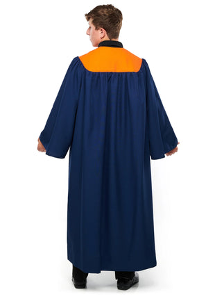 RB112-Raphael-Choir-Robe-No-Stole-Needed-back-view-navy-and-orange-male