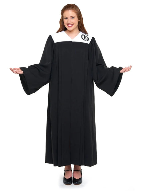 RB112-Raphael-Choir-Robe-No-Stole-Needed-front-view-black