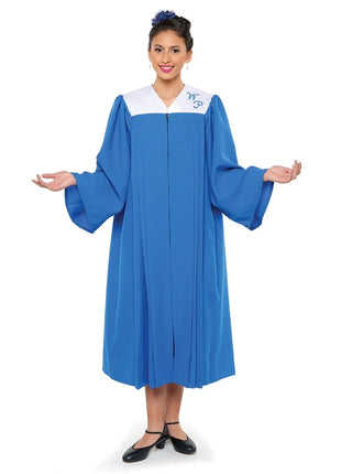 RB112-Raphael-Choir-Robe-No-Stole-Needed-front-view-sky-blue