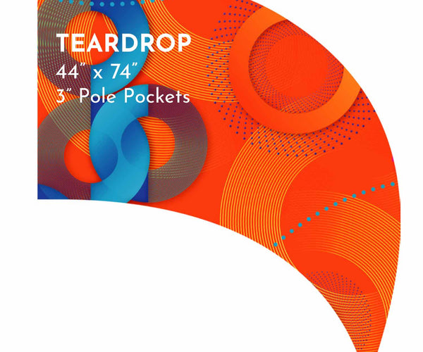 Band Today Teardrop Color Guard Flag - Custom 44 x 74