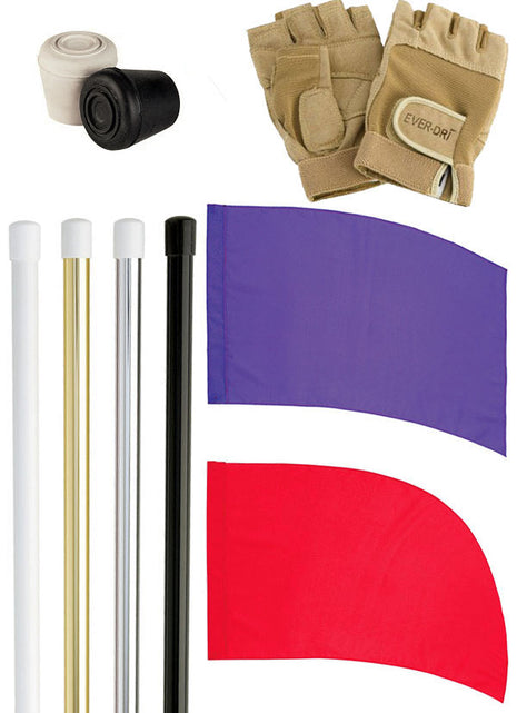 DSI Flag Pole and PCS Practice Flag Deluxe Bundle-Director's Showcase-SMITH WALBRIDGE BAND PRODUCTS