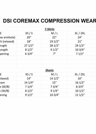 dsi-coremax-size-chart