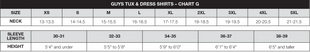 size-chart-g-guys-tux-shirts