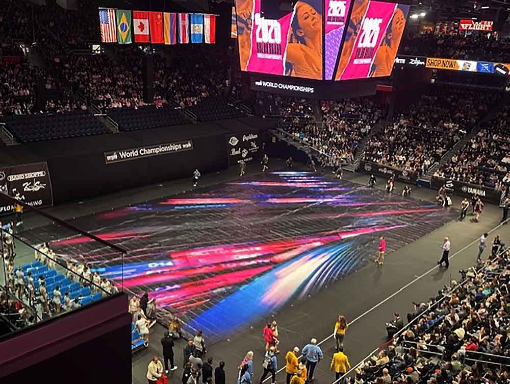 festival tarps Custom Floor Tarp for Winter Guard, Indoor Percussion, and Field