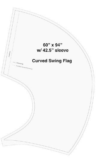 Director's Showcase Digital Flag-Design your own 60 x 94 Swing Flag-Director's Showcase-SMITH WALBRIDGE BAND PRODUCTS