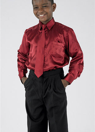 Frank Satin Dress Shirt with Polyester Dress Trousers- Youth-Cousins Concert Attire-SMITH WALBRIDGE BAND PRODUCTS