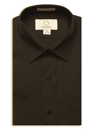 751_Black_Non-pleated_Laydown-Collar_Dress_Shirt
