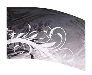 Colorway VINES F1 Black Color Guard Flag-Styleplus-SMITH WALBRIDGE BAND PRODUCTS