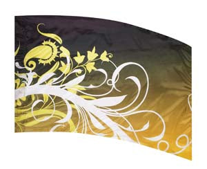 Colorway VINES F1 Yellow Color Guard Flag-Styleplus-SMITH WALBRIDGE BAND PRODUCTS