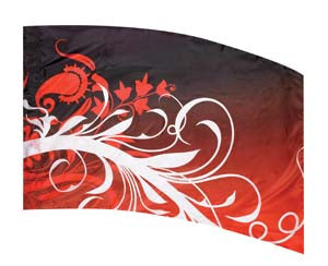 Colorway VINES F1 Red Color Guard Flag-Styleplus-SMITH WALBRIDGE BAND PRODUCTS