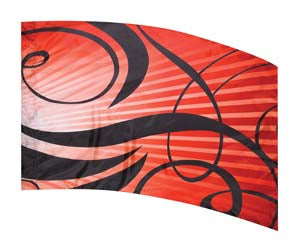 Colorway SCRIBE F1 Red Color Guard Flag-Styleplus-SMITH WALBRIDGE BAND PRODUCTS