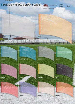 Solid Crystal Clear Flags (made-to-order)-Director's Showcase-SMITH WALBRIDGE BAND PRODUCTS