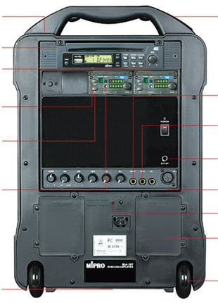 Mipro MA-707 Portable Wireless PA System-Single Channel w/CD-USB Player-Mipro-SMITH WALBRIDGE BAND PRODUCTS