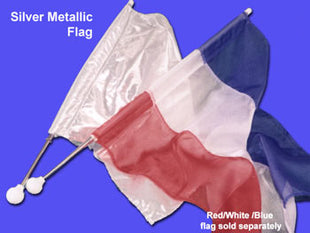 Silver Metallic Baton Flag-Starline Baton Co.-SMITH WALBRIDGE BAND PRODUCTS