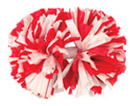 Plastic Super Wide Poms Two Color Mixed