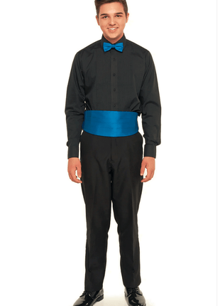 Ryan Boys Ensemble with Black Pleated Lay-down Collar Shirt-Cousins Concert Attire-SMITH WALBRIDGE BAND PRODUCTS