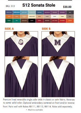 Angelica Concert Robe-Cousins Concert Attire-SMITH WALBRIDGE BAND PRODUCTS