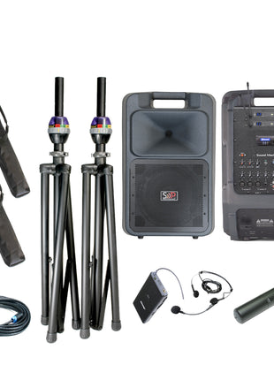 Sound Projections SM-5 Deluxe 60ch Digital Headset & Handheld Wireless OPT-600 w/Comp Speaker-SOUND PROJECTIONS-SMITH WALBRIDGE BAND PRODUCTS