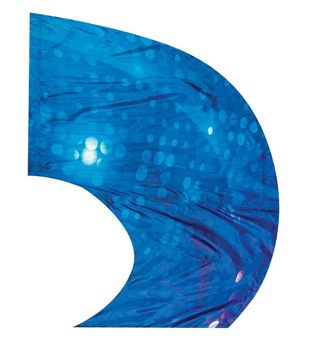 Glamour Super Swing Digital Flag - Turquoise-Styleplus-SMITH WALBRIDGE BAND PRODUCTS