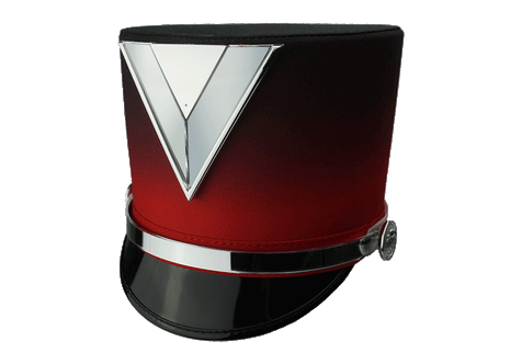 Tall Flat Top Shako - 2262-SHAKOMASTER-SMITH WALBRIDGE BAND PRODUCTS