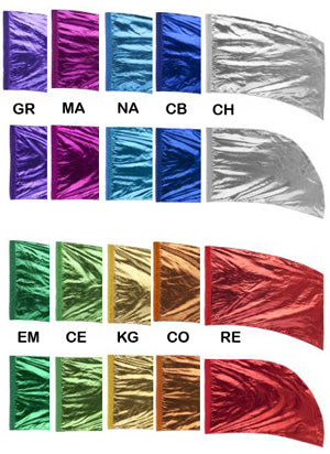Lava Lamé Color Guard Flags (made-to-order)-Director's Showcase-SMITH WALBRIDGE BAND PRODUCTS