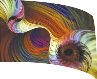 Custom Standard Digital Guard Flag SW106 - Fractal art-Winter Guard Tarps-SMITH WALBRIDGE BAND PRODUCTS