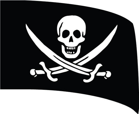 Custom Standard Digital Guard Flag SW140 - Pirate Theme-Winter Guard Tarps-SMITH WALBRIDGE BAND PRODUCTS
