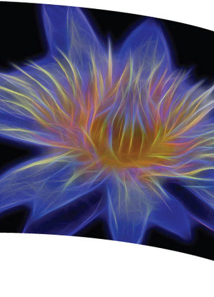 Custom Standard Digital Guard Flag SW146 - Abstract Flower-Winter Guard Tarps-SMITH WALBRIDGE BAND PRODUCTS