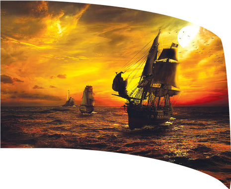 Custom Standard Digital Guard Flag SW147- Pirate theme-Winter Guard Tarps-SMITH WALBRIDGE BAND PRODUCTS