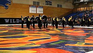 Custom Floor Tarp for Winter Guard, Indoor Percussion, and Field-Winter Guard Tarps-SMITH WALBRIDGE BAND PRODUCTS